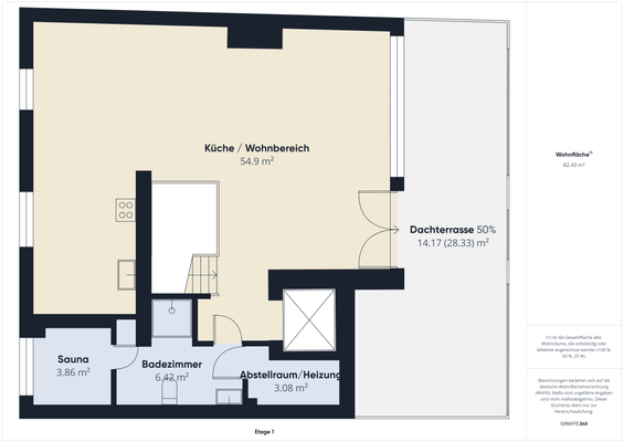 Grundriss obere Etage