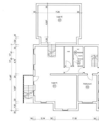 Grundriss Lager (Keller)