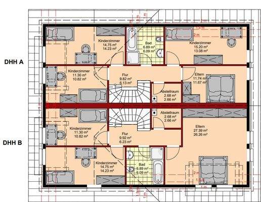Grundrissbeispiel Obergeschoss