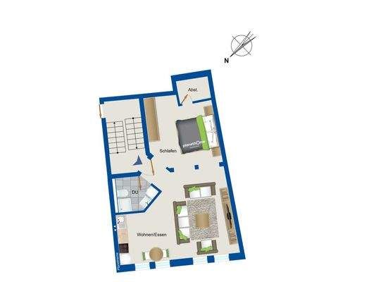 Grundriss Wohnung 1. OG rechts