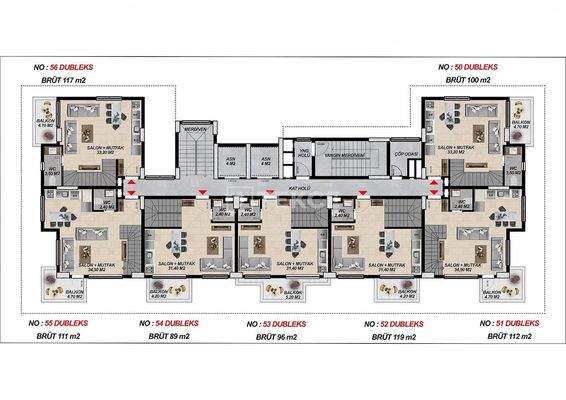 Stylish Real Estate 800 M from the Sea in Mahmutlar Alanya