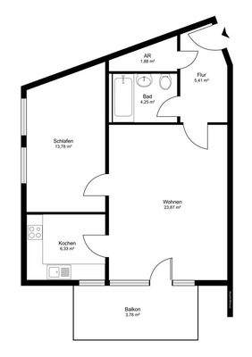 Grundriss WE 06 1.OG