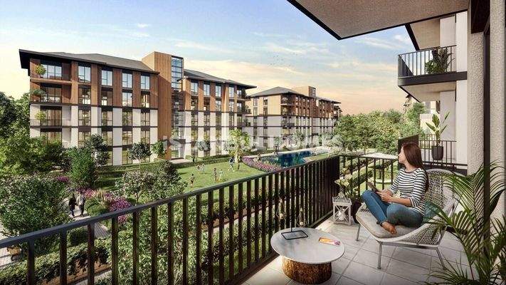 The Apartments in a Complex with Pool in Basaksehir