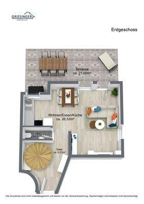 Erdgeschoss-3D Grundriss