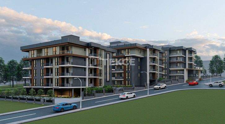 Horizontally Designed Flats in Complex with Pool in Yalova