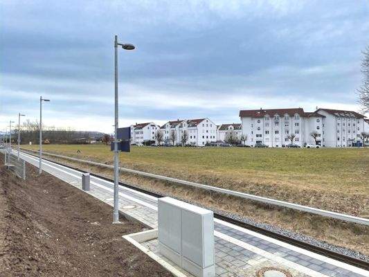 Neuer Bahnhalt direkt neben der Wohnanlage