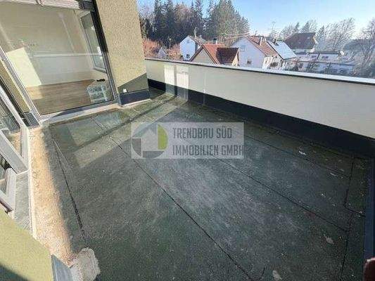Dachterrasse im Bau