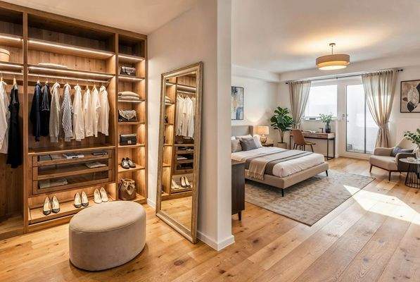 Visualisierung Ankleide und Gästezimmer 