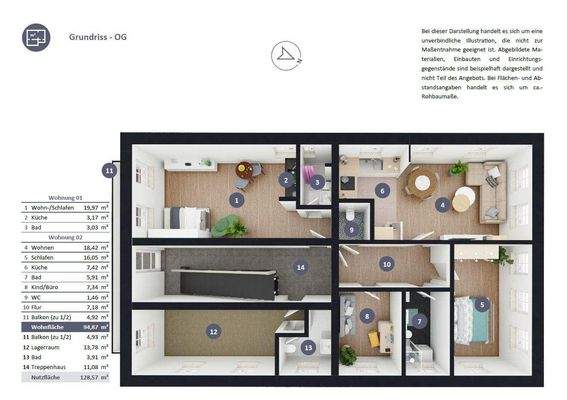 Grundriss - Obergeschoss