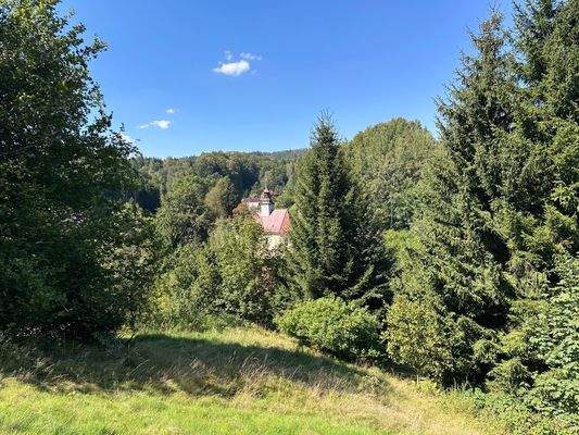 Blick vom Grundstück