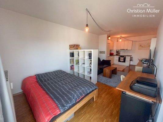 Lichtdurchfluteter Schlafbereich 