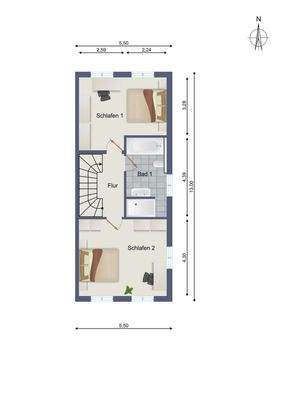 Grundriss Obergeschoss