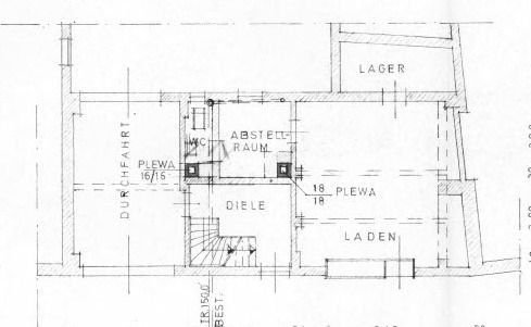 Vorderhaus Bestand - Grundriss EG