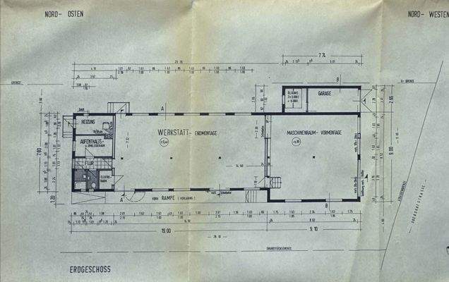 Grundrissplan Werkstatt EG