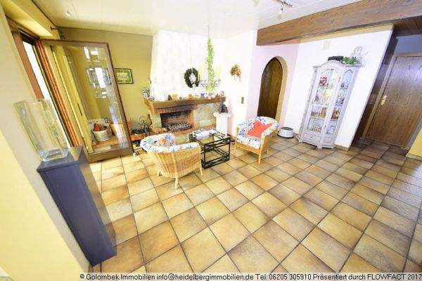 Wohndiele und Offener Kamin