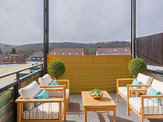 Mustermöbilierung Balkon