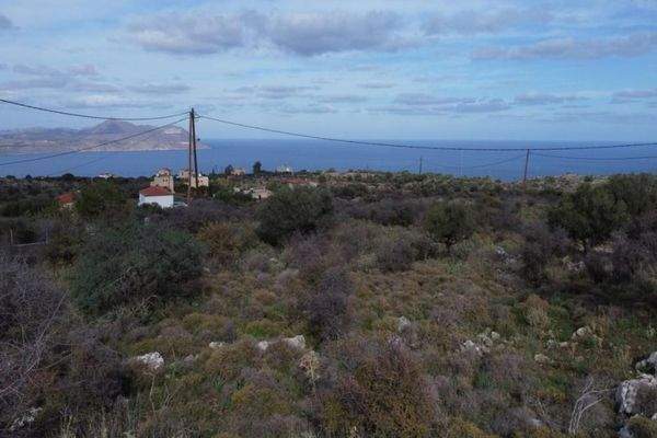 Kreta, Kokkino Chorio: Weitläufiges Gelände mit spektakulärem Meerblick zu verkaufen