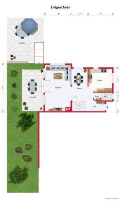 Grundriss EG m. Garten