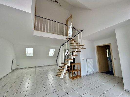 Treppe zu den Schlafräumen