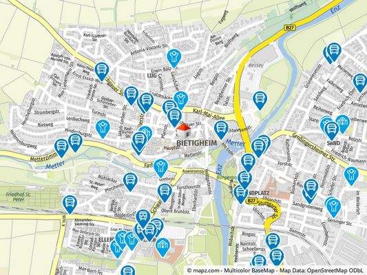 Geolyzer Kartenausschnitt