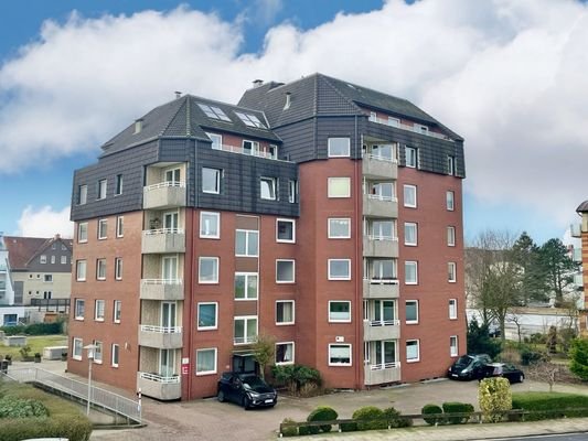 Hausansicht vom Deich aus