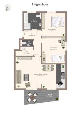 Grundriss (möbliert)