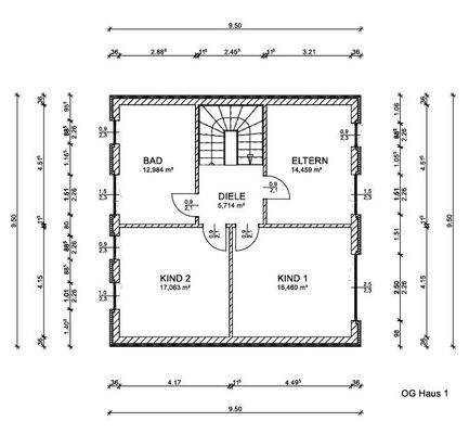 Grundriss Obergeschoss