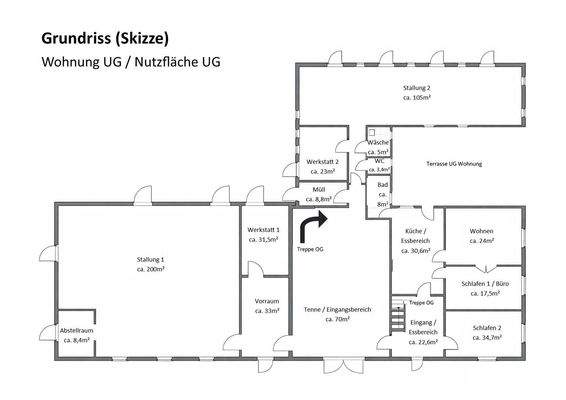 Grundriss UG - Nutz/Wohnung