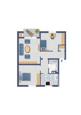 Grundriss gestaltet WE05 2.OG