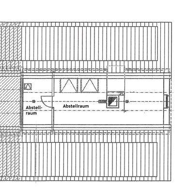 Grundriss Nutzfläche im Spitzboden