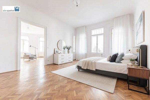 Zimmer 3 (gem. Grundriss-Skizze) - Möblage ist KI-generiert und nicht Teil des Mietgegenstandes