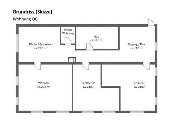 Grundriss OG - Wohnung