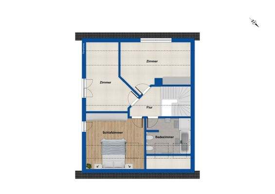 Grundriss Dachgeschoss WE 2