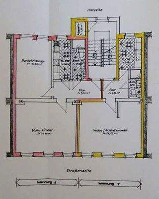 Grundriss Wohnung 6 + 7 (3.OG) 