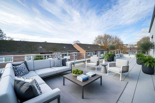 KI generiertes Beispielbild Dachterrasse