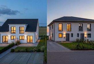 Neubau-Doppelhaushälfte Duett 125 & Aura 115