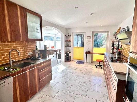 offen gestalteter Kochbereich