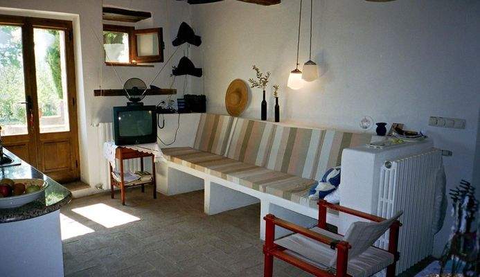 Große Küche gemauerte Sitzbank