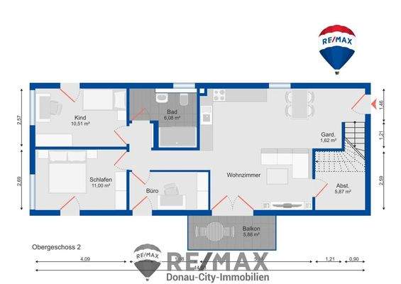 Grundriss OG 4 Zimmer