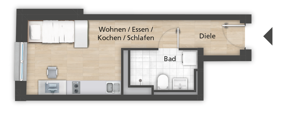PP_Grundrisse_FUE_Simonstr65_Whg-OG04-34, 1-Zimmer