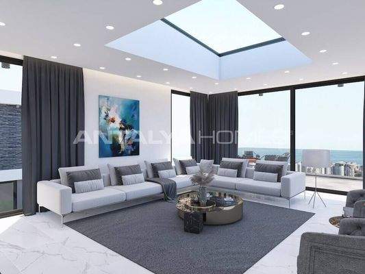 Sea View Houses with Pool for Sale in Alanya