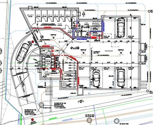 Grundriss Tiefgarage