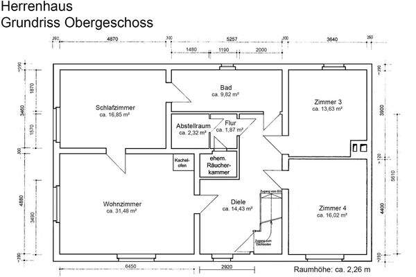 Grundriss Obergeschoss (Herrenhaus)