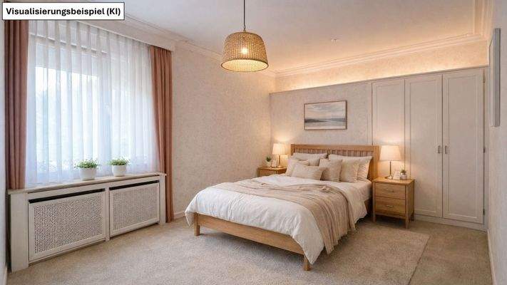 Schlafzimmer Haupthaus (Visualisierung)