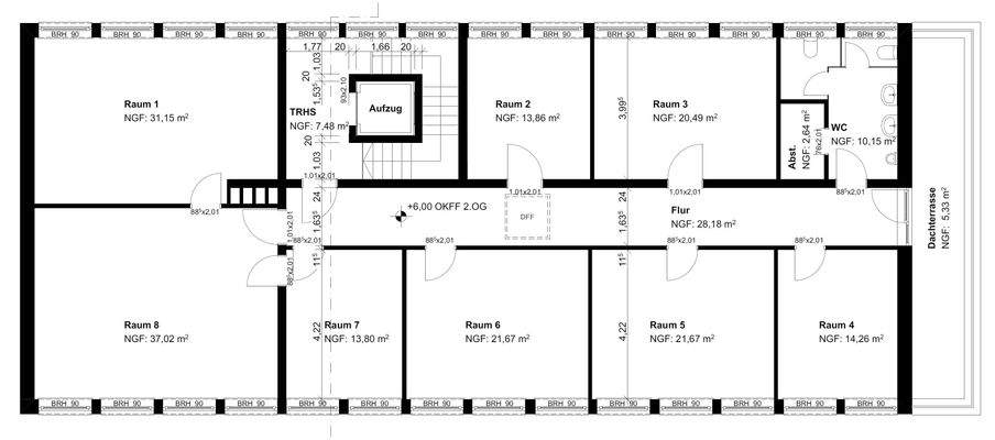 Grundriss 2. Obergeschoss