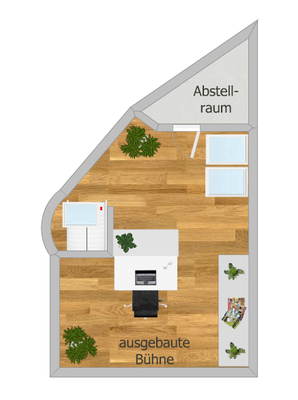 Grundriss ausgebauter Giebel 