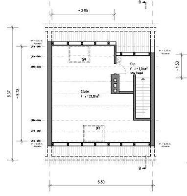 Grundriss Dachgeschoss inkl. Velux (groß)