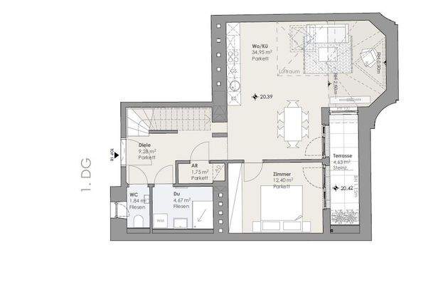 Grundriss 1 DG