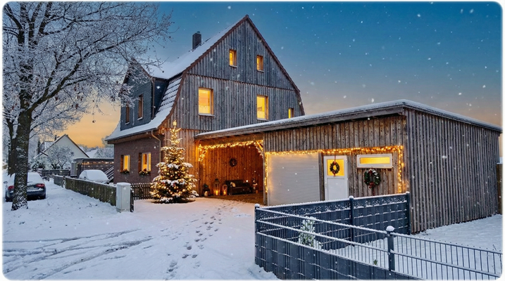 Frohe Weihnachten und willkommen (KI generiert)