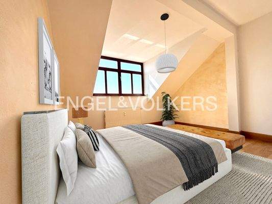 Digital eingerichteter Raum – Einrichtungsvorschlag - Schlafzimmer